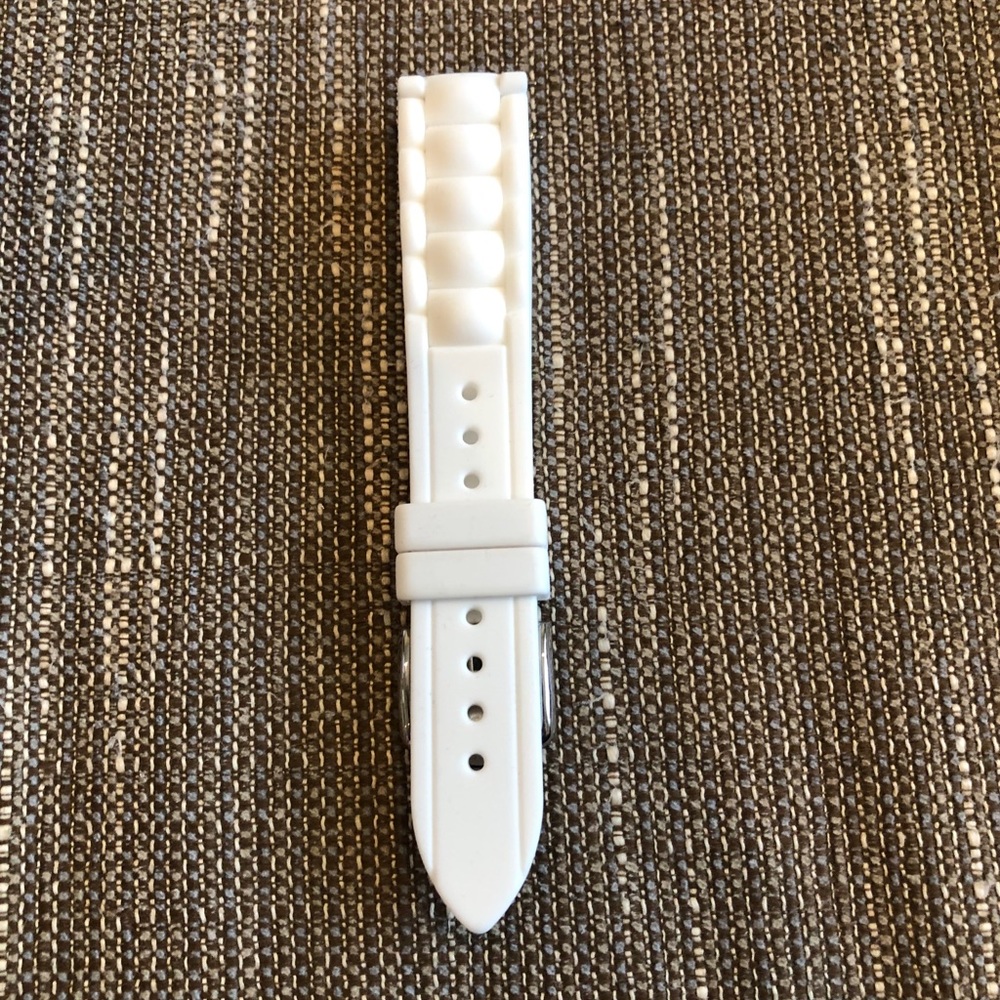 Fossil 18mm White Silicone Watch Strap